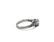 Bague 52 Bague solitaire ancienne en or blanc 18 carats et platine, diamants 58 Facettes