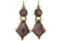 Boucles d'oreilles Boucles d'oreilles anciennes en or 14 carats et améthystes 58 Facettes 7618