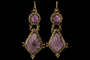 Boucles d'oreilles Boucles d'oreilles anciennes en or 14 carats et améthystes 58 Facettes 7618