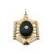 Pendentif Pendentif Art déco octogonal en or rose 18 carats et onyx 58 Facettes 672