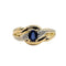 Bague 55 Bague saphir ovale en or jaune et or blanc 18 carats 58 Facettes 637