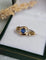 Bague 55 Bague saphir ovale en or jaune et or blanc 18 carats 58 Facettes 637
