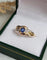 Bague 55 Bague saphir ovale en or jaune et or blanc 18 carats 58 Facettes 637