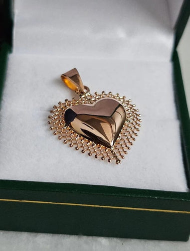 Pendentif Pendentif cœur en or rose 18 carats 58 Facettes 694