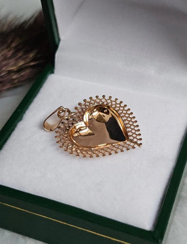 Pendentif Pendentif cœur en or rose 18 carats 58 Facettes 694