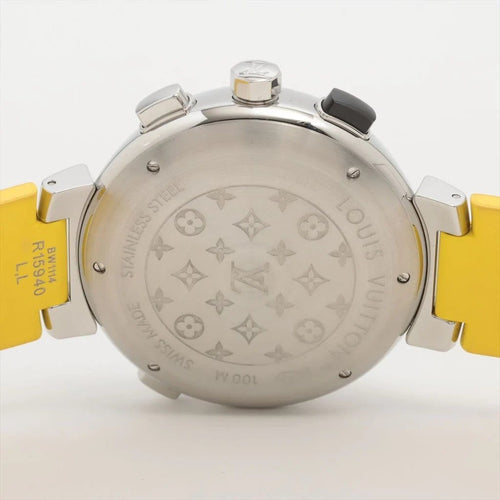 Montre Louis Vuitton Tambour Regatta - Montre chronographe en acier 58 Facettes