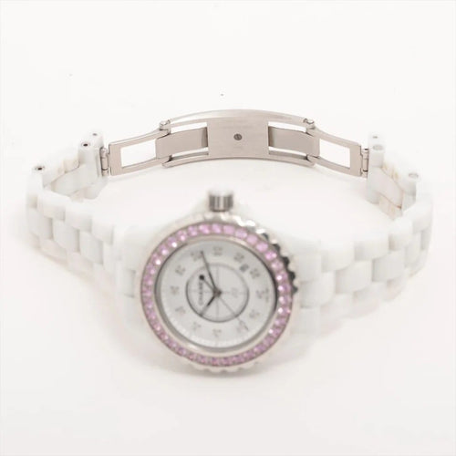 Montre Chanel J12 - Montre en céramique et acier saphirs roses 58 Facettes