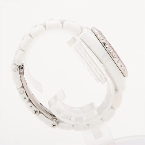 Montre Chanel J12 - Montre en céramique et acier saphirs roses 58 Facettes
