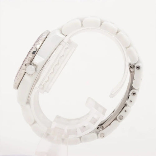 Montre Chanel J12 - Montre en céramique et acier saphirs roses 58 Facettes