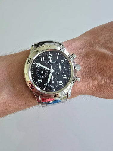 Montre Breguet Type XX Aéronavale - Montre chronographe en acier 58 Facettes