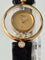 Montre Chopard Happy Diamonds vintage - Montre en or jaune 18 carats et diamants 58 Facettes