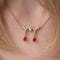Collier Collier ras du cou rubis et diamants en or jaune 18K 58 Facettes 1759
