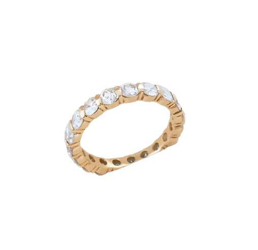 Bague 53 Chirol - Alliance américaine vintage en or jaune 18 carats et diamants 58 Facettes 1766