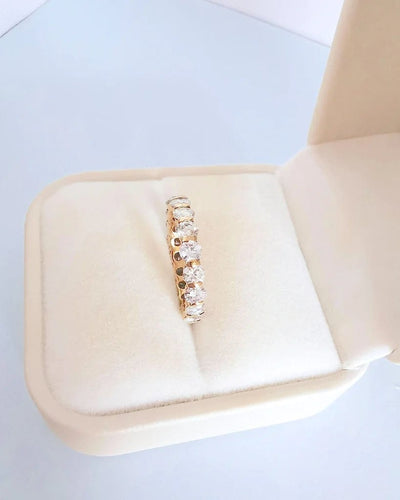 Bague 53 Chirol - Alliance américaine vintage en or jaune 18 carats et diamants 58 Facettes 1766