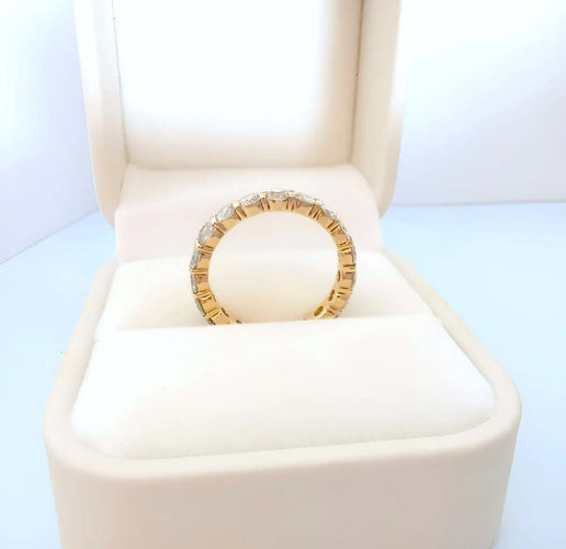Bague 53 Chirol - Alliance américaine vintage en or jaune 18 carats et diamants 58 Facettes 1766