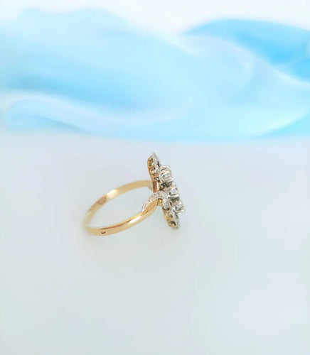 Bague 56 Bague ancienne (1910–1920) en or 18 carats et platine, diamants 58 Facettes 1764