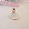 Bague 54.5 Bague solitaire améthyste ovale en or jaune 18 K 58 Facettes AB 1079
