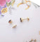 Boucles d'oreilles Boucles d’oreilles puces en or jaune 18 K et quartz fumé 58 Facettes AA 1526