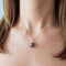 Collier Collier pendentif perle de Tahiti grise en or blanc 18 K 58 Facettes AA 1536
