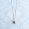Collier Collier pendentif perle de Tahiti grise en or blanc 18 K 58 Facettes AA 1536