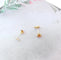 Boucles d'oreilles Boucles d’oreilles clous en or jaune 18 carats et citrines 58 Facettes AA 1527