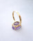 Bague 54.5 Bague solitaire améthyste en or jaune 18 K 58 Facettes AA 1602