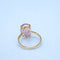 Bague 54.5 Bague solitaire améthyste en or jaune 18 K 58 Facettes AA 1602