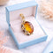 Pendentif MATY - Pendentif cabochon d’ambre en or jaune 18 K 58 Facettes AA 1620