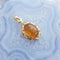 Pendentif MATY - Pendentif cabochon d’ambre en or jaune 18 K 58 Facettes AA 1620