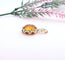 Pendentif MATY - Pendentif cabochon d’ambre en or jaune 18 K 58 Facettes AA 1620