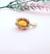 Pendentif MATY - Pendentif cabochon d’ambre en or jaune 18 K 58 Facettes AA 1620