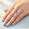 Bague 56.5 Bague en or blanc 18 K saphir et diamants 58 Facettes AA 1651