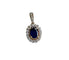 Pendentif Pendentif en or jaune et blanc 18 carats, saphir et diamants 58 Facettes 1749