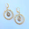 Boucles d'oreilles Boucles d'oreilles pendantes orientales en or jaune et blanc 18 carats, diamant 58 Facettes 1748
