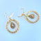 Boucles d'oreilles Boucles d'oreilles pendantes orientales en or jaune et blanc 18 carats, diamant 58 Facettes 1748