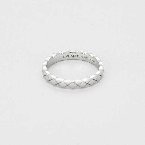 Bague 56 CHANEL - Bague Coco Crush mini modèle en Or blanc 18k 58 Facettes 58FC17-1
