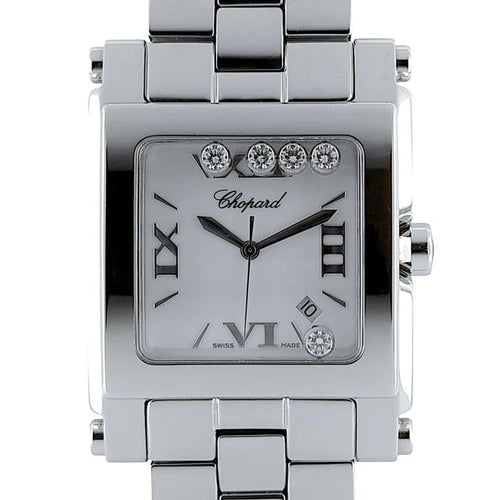 Montre Chopard Happy Sport XL - Montre en acier inoxydable avec diamants 58 Facettes
