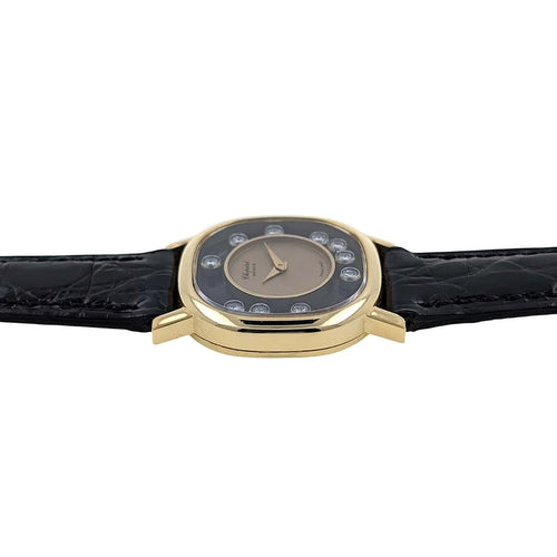 Montre Chopard Happy Diamonds - Montre coussin en or 18 carats et diamants 58 Facettes
