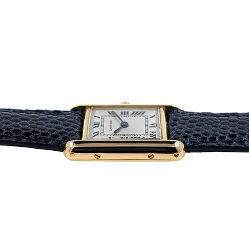 Montre Cartier Tank Louis Cartier - Montre Medium MM en or 18 carats 58 Facettes