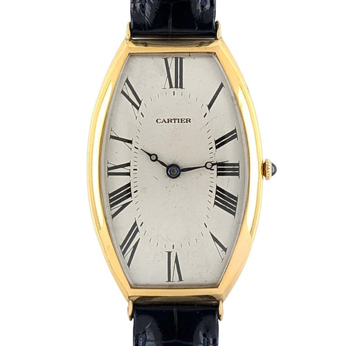 Montre Cartier Tonneau - Montre en or jaune 18 carats avec écrin 58 Facettes