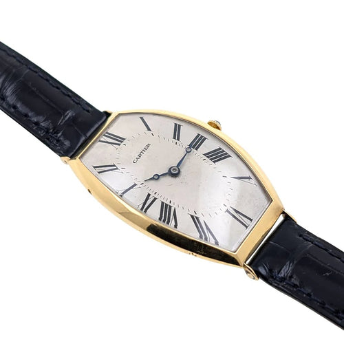 Montre Cartier Tonneau - Montre en or jaune 18 carats avec écrin 58 Facettes