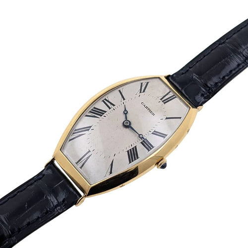Montre Cartier Tonneau - Montre en or jaune 18 carats avec écrin 58 Facettes