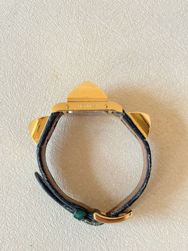 Montre Hermès Médor - Montre en plaqué or, cuir vert 58 Facettes WC-2025-1884