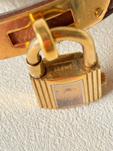 Montre Hermès Kelly - Montre à quartz avec bracelet cuir marron 58 Facettes WC-2025-1813