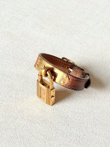 Montre Hermès Kelly - Montre à quartz avec bracelet cuir marron 58 Facettes WC-2025-1813