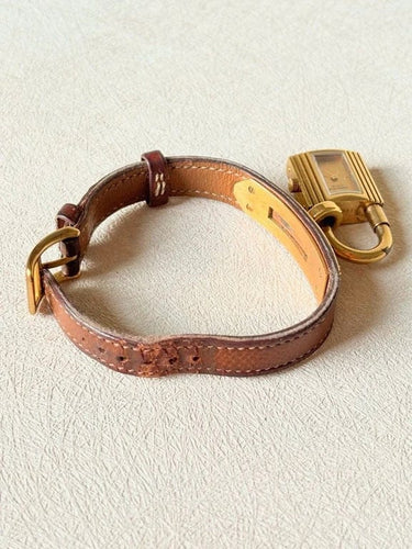 Montre Hermès Kelly - Montre à quartz avec bracelet cuir marron 58 Facettes WC-2025-1813