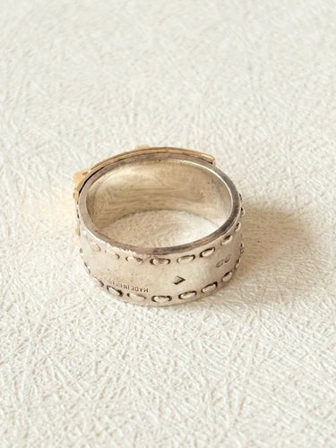 Bague 49 Hermès Kelly Cadenas - Bague en argent 925 et or 18 carats 58 Facettes WC-2025-2330