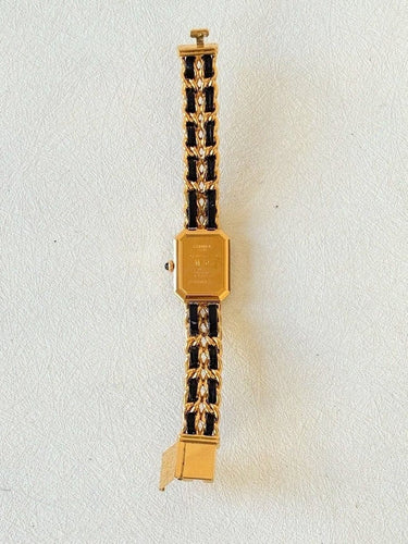 Montre CHANEL Première - Montre quartz taille S bracelet plaqué or et cuir 58 Facettes WC-2025-2360