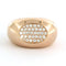 Bague 55 Bague en or rose 14 carats sertie de diamants taille brillant 0,80 ct 58 Facettes