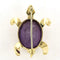 Broche Broche tortue en or jaune 18 carats, améthyste et diamants 58 Facettes